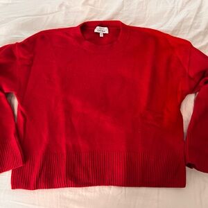 & Other Stories Off-the-Shoulder Red Sweater